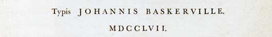 Detail from the title page of Baskerville's Virgil