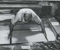 Forming the sheet of paper in the vat